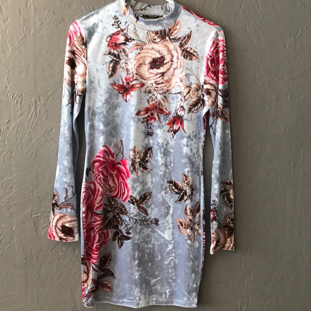 Velvet Floral Dress
